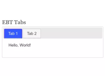 Extra Paragraph Types (EPT): Tabs
